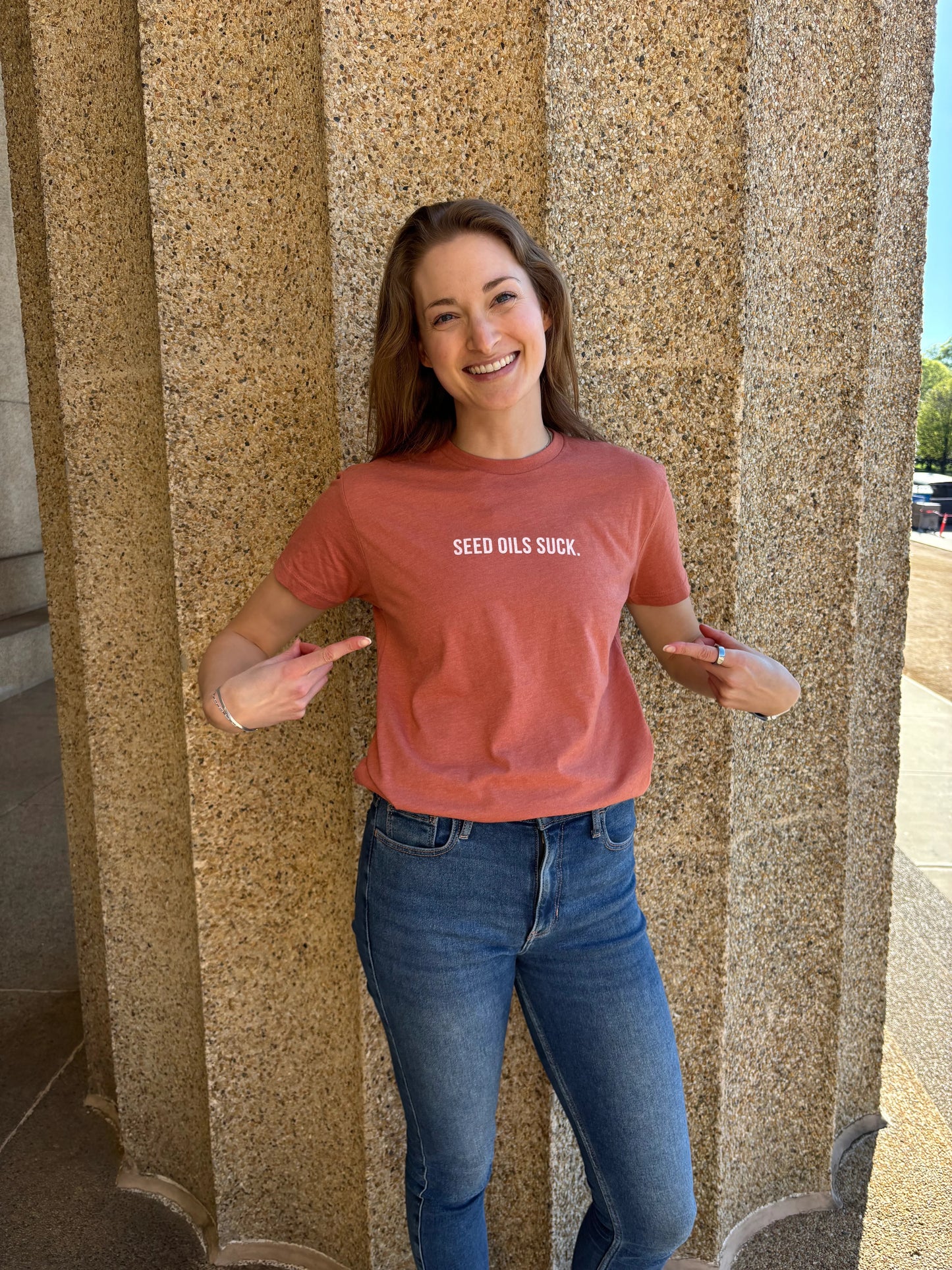 Seed Oils Suck T Shirt- Clay