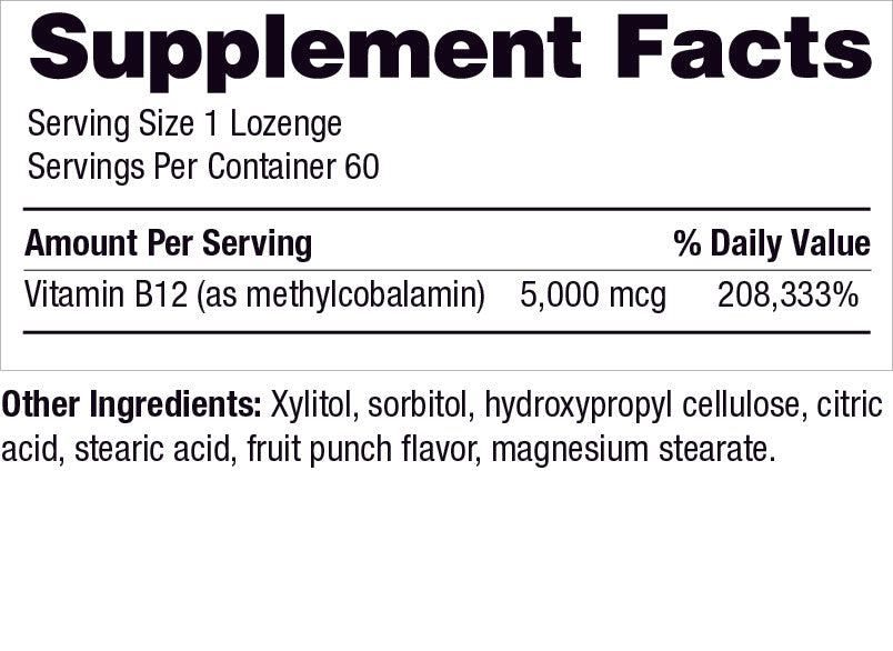 Methyl B-12 lozenge