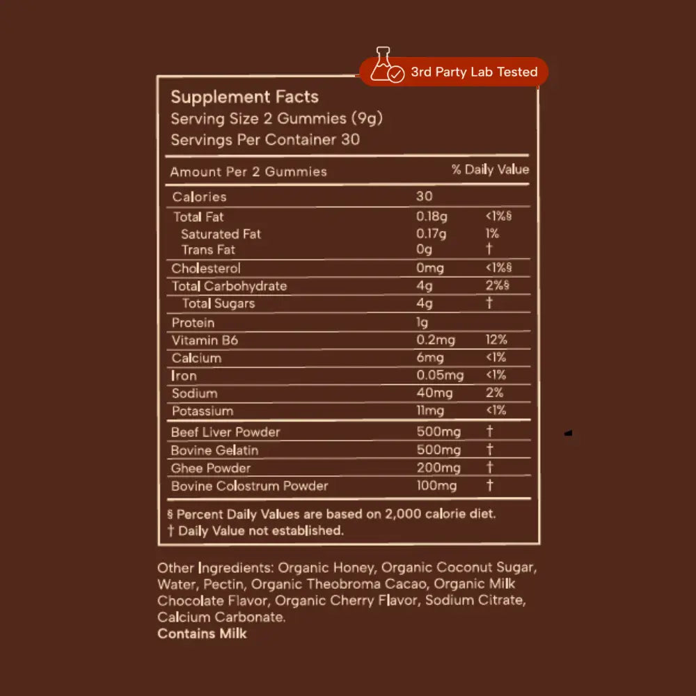 Nourished Child - Chocolate Cherry: Ancestral Vitamin Gummy by SUBLUNA KIDS