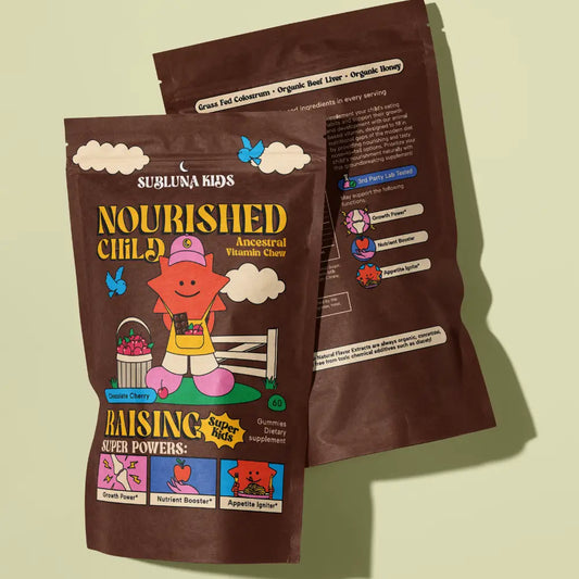 Nourished Child - Chocolate Cherry: Ancestral Vitamin Gummy by SUBLUNA KIDS