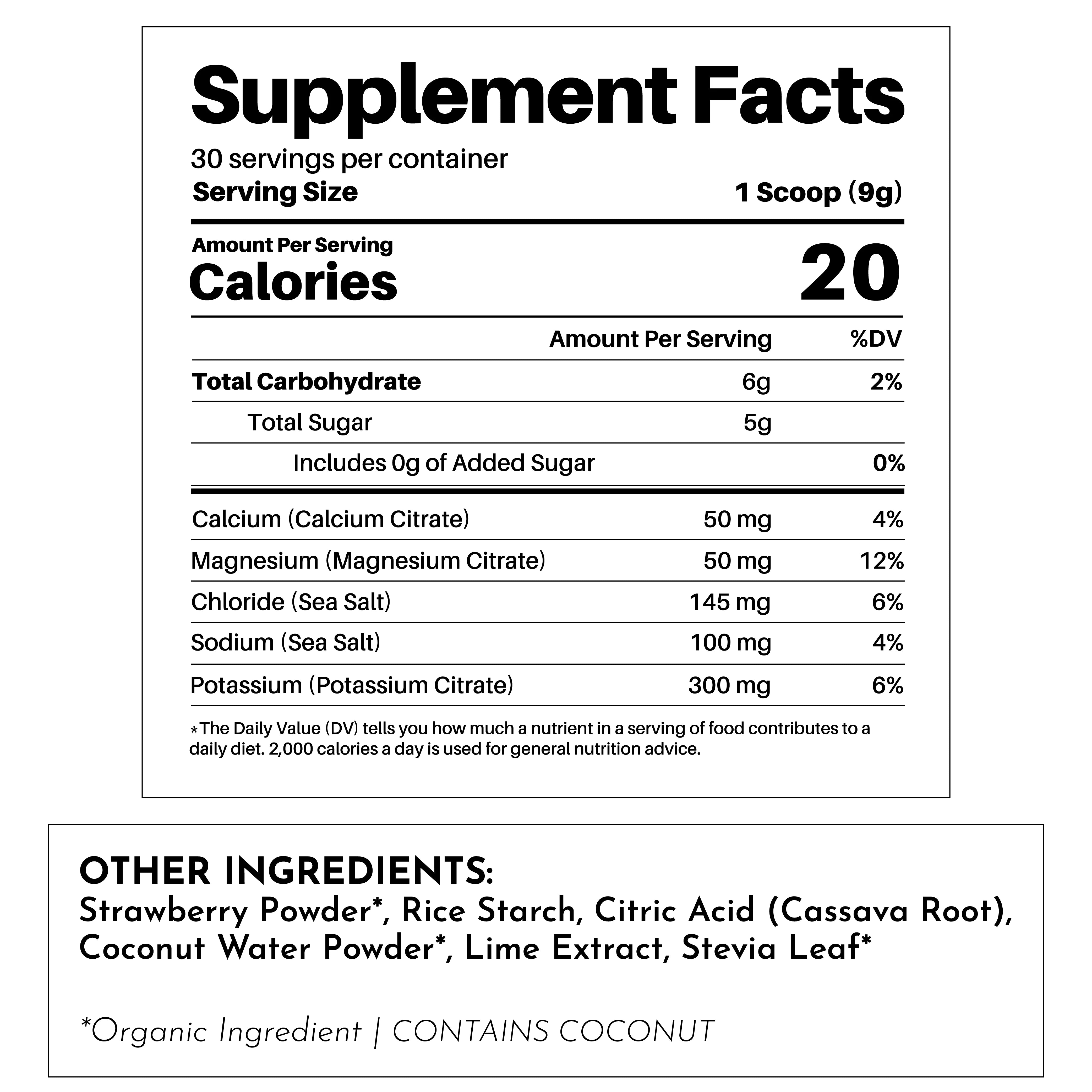 Just Ingredients Electrolyte