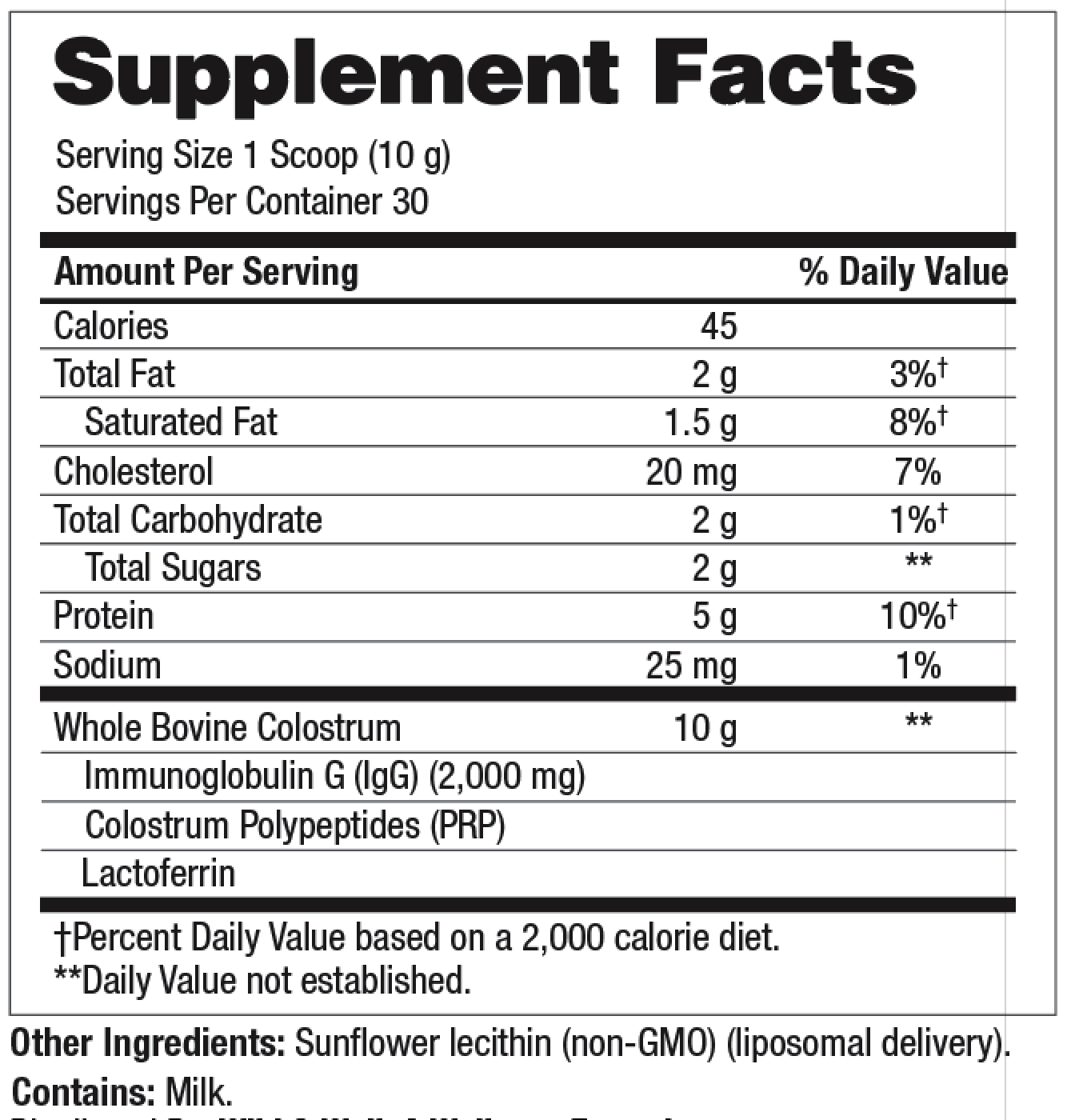Wild Colostrum