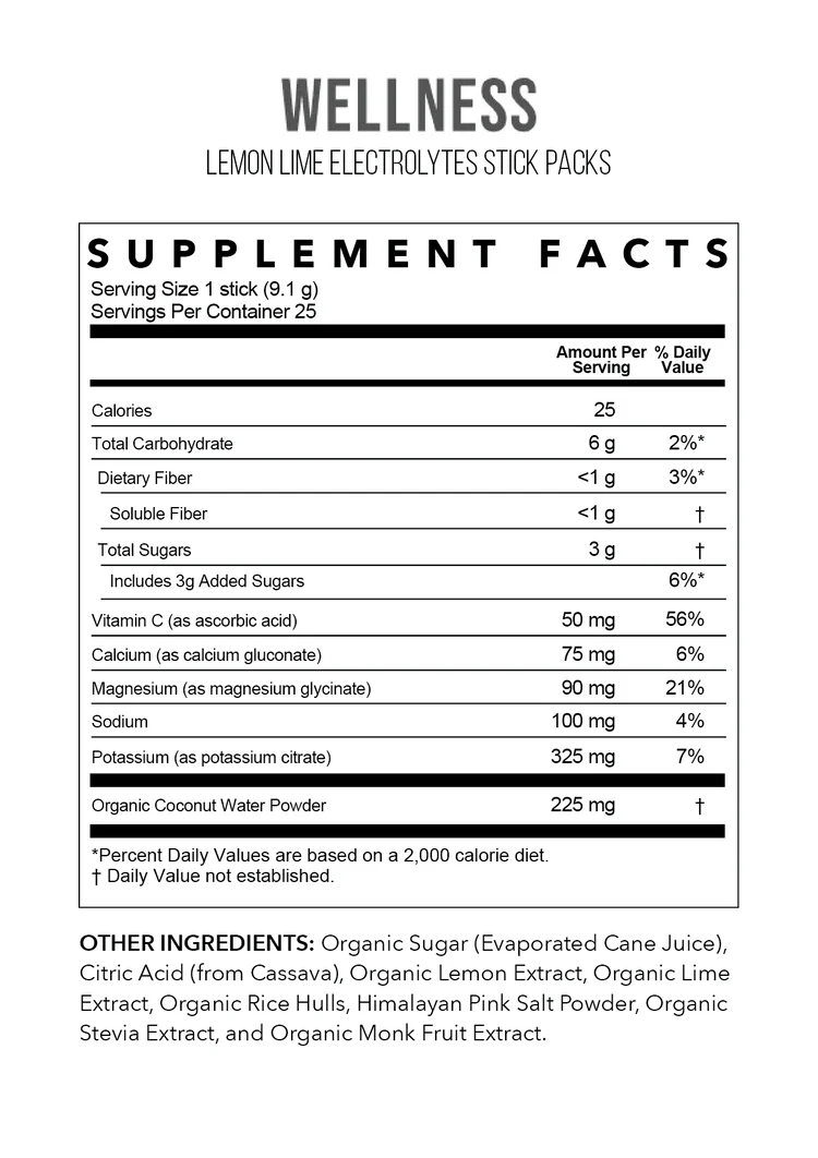 Lemon Lime Electrolytes Singles by Rowe Casa Organics