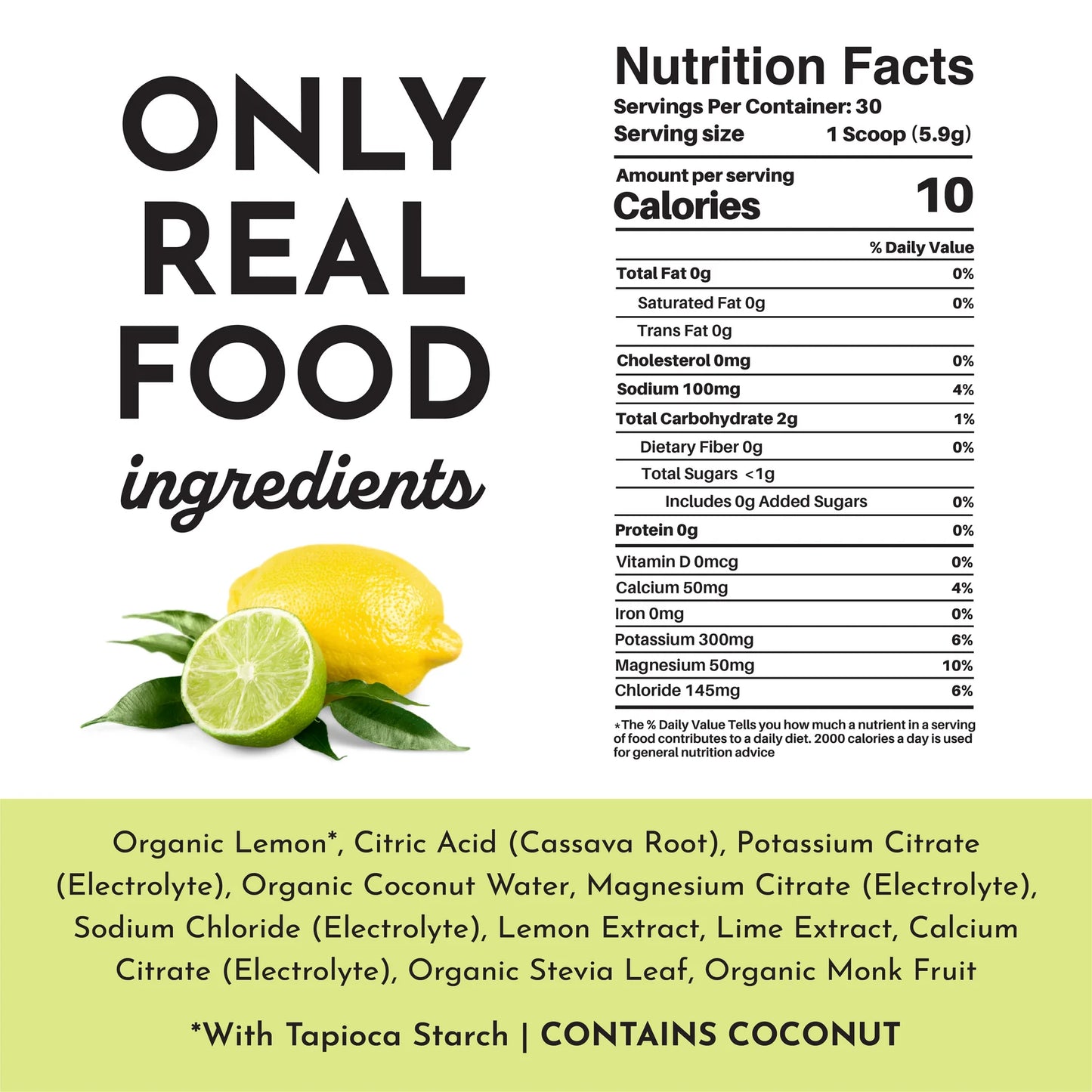 Just Ingredients Lemon Lime Electrolytes
