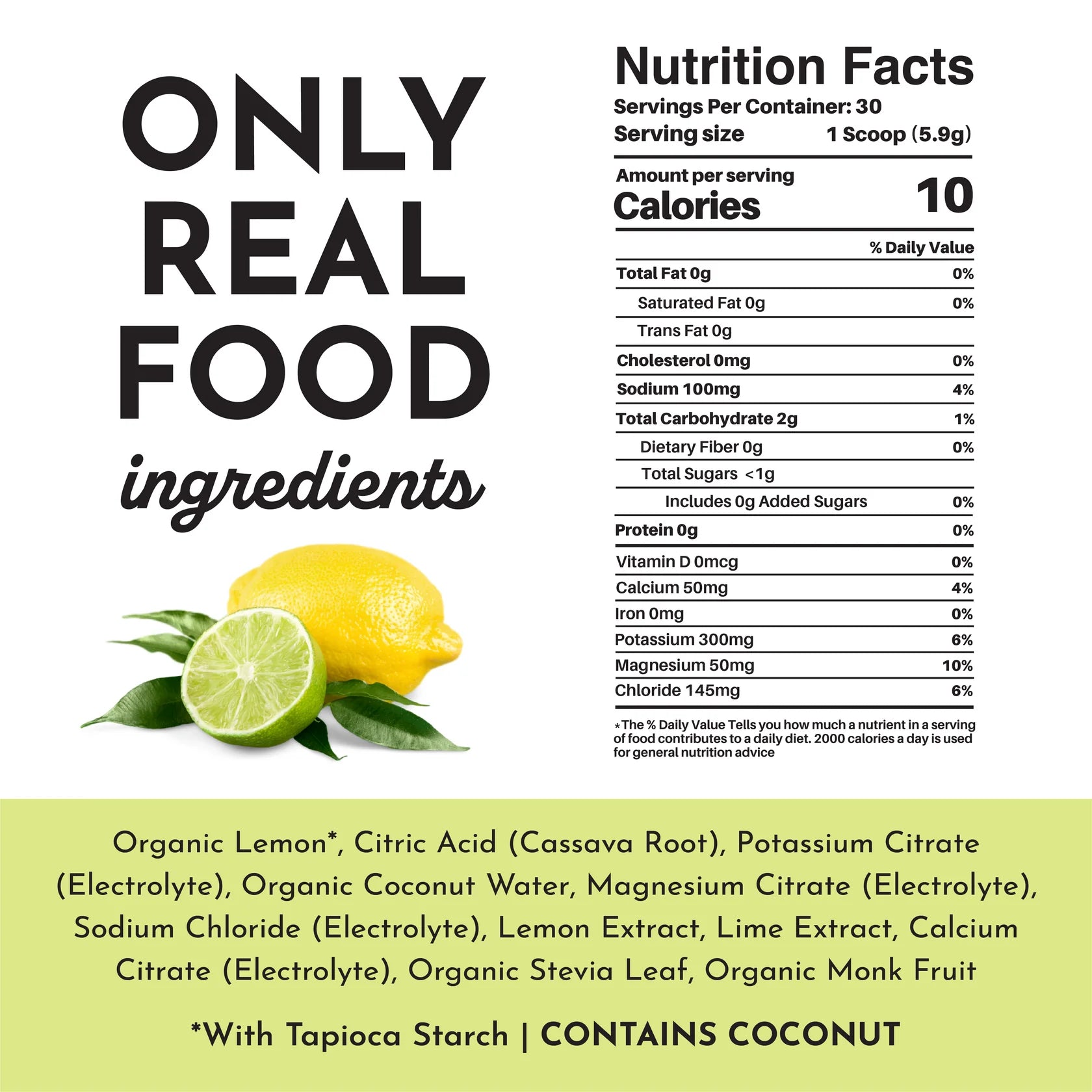 Just Ingredients Lemon Lime Electrolytes