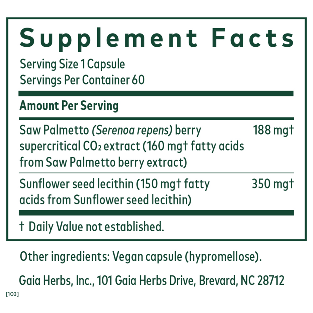Saw Palmetto PRO by Gaia Herbs PRO