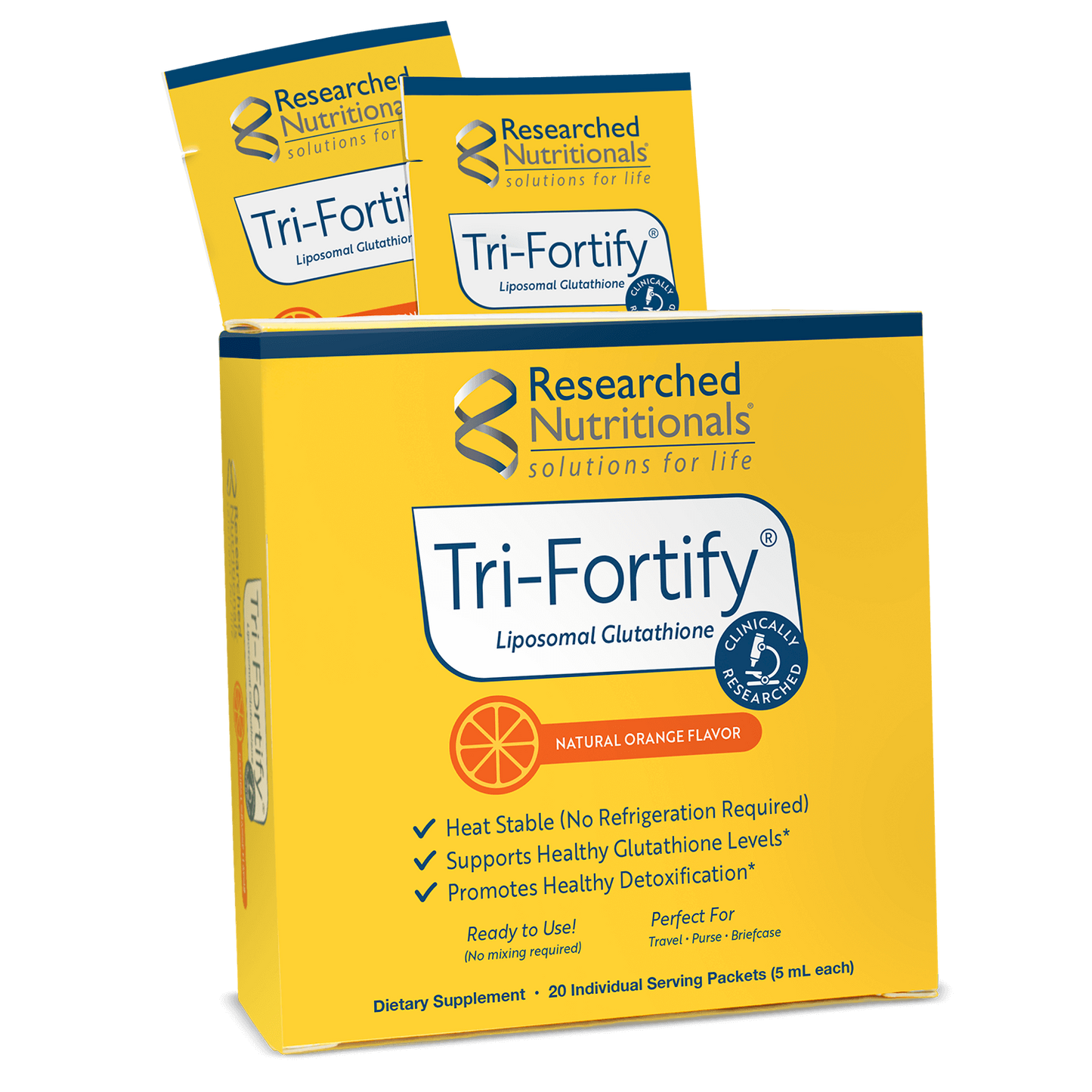 Tri-Fortify Orange Travel Packs by Research Nutritionals