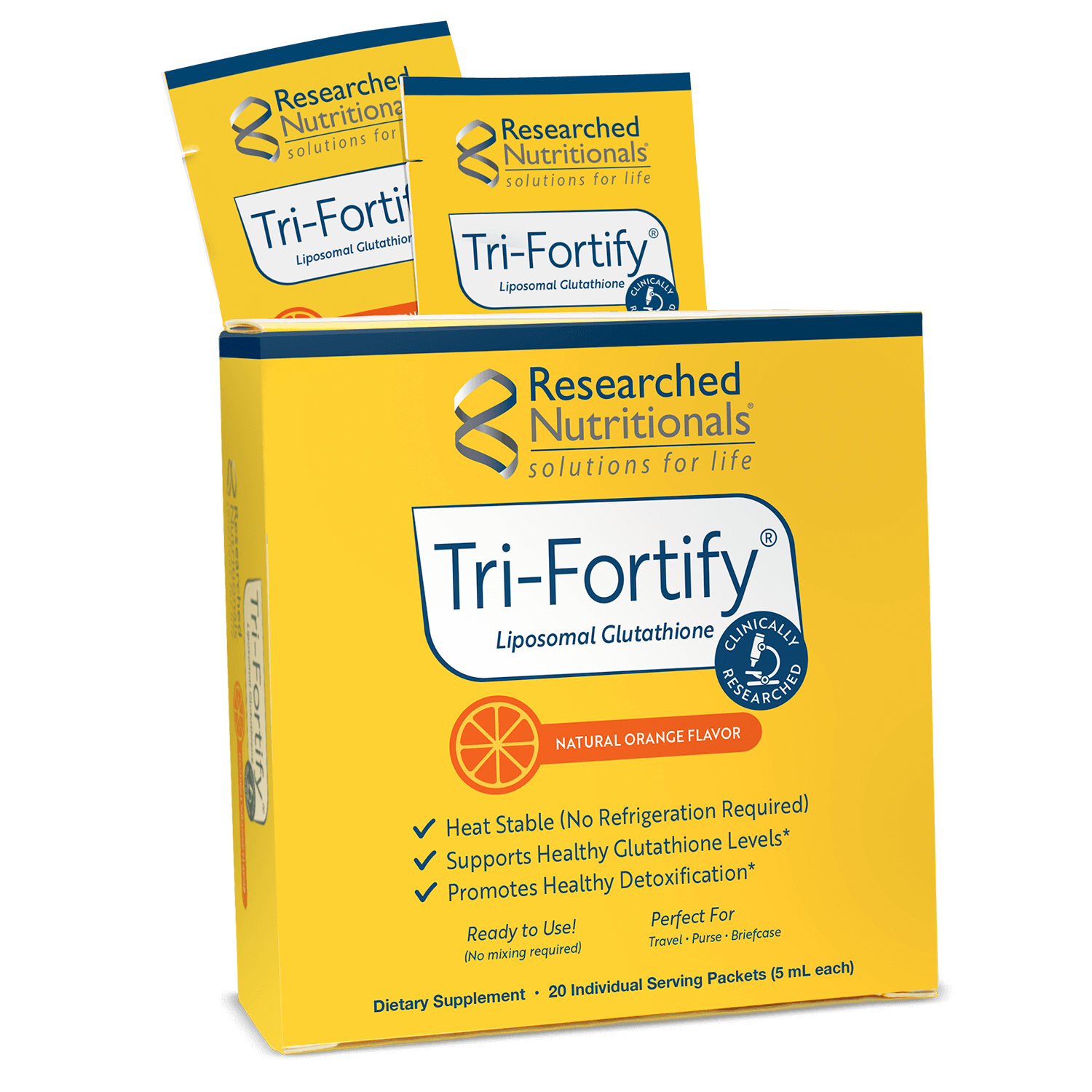 Tri-Fortify Orange Travel Packs by Research Nutritionals