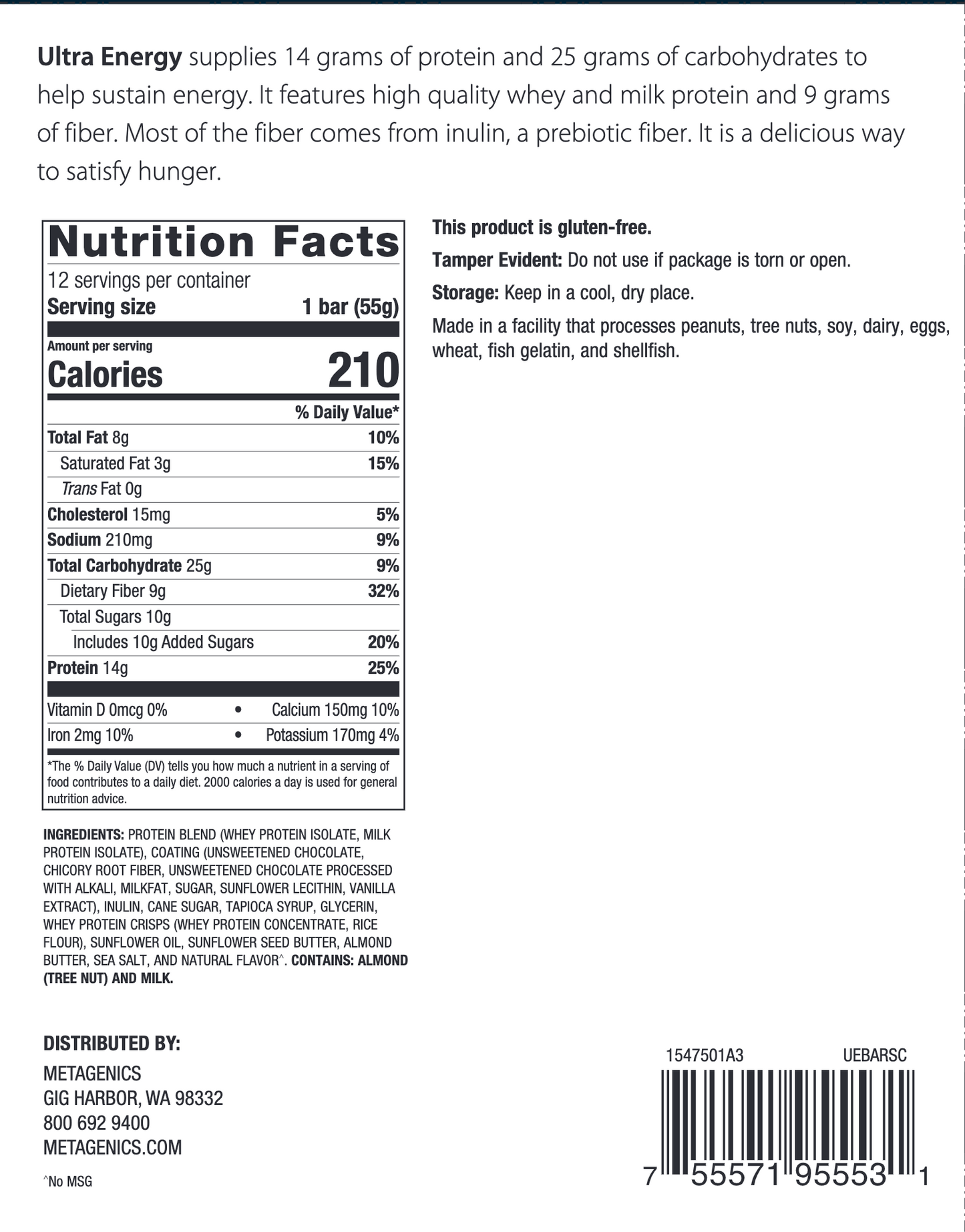Ultra Energy Caramel Sea Salt Bar