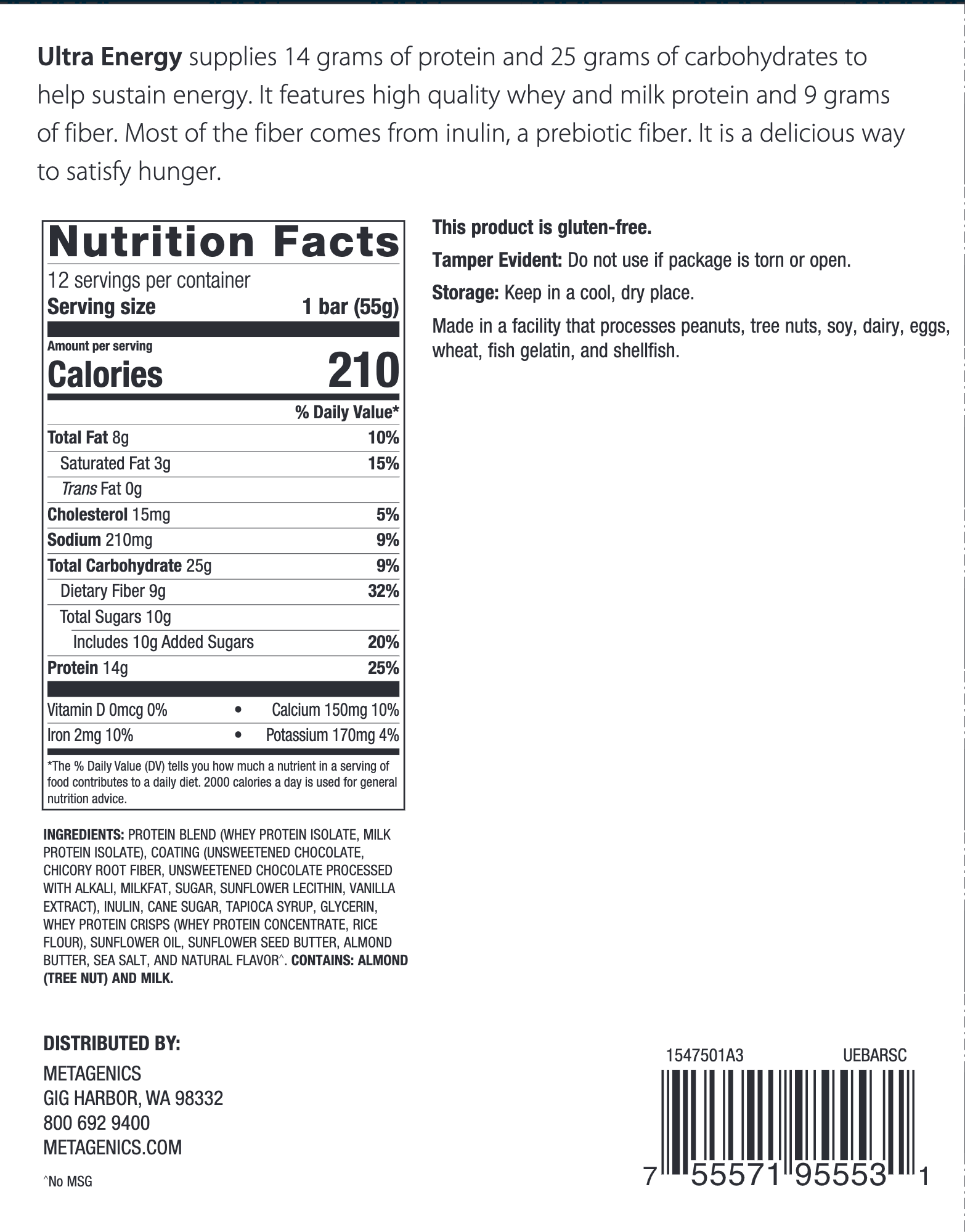 Ultra Energy Caramel Sea Salt Bar