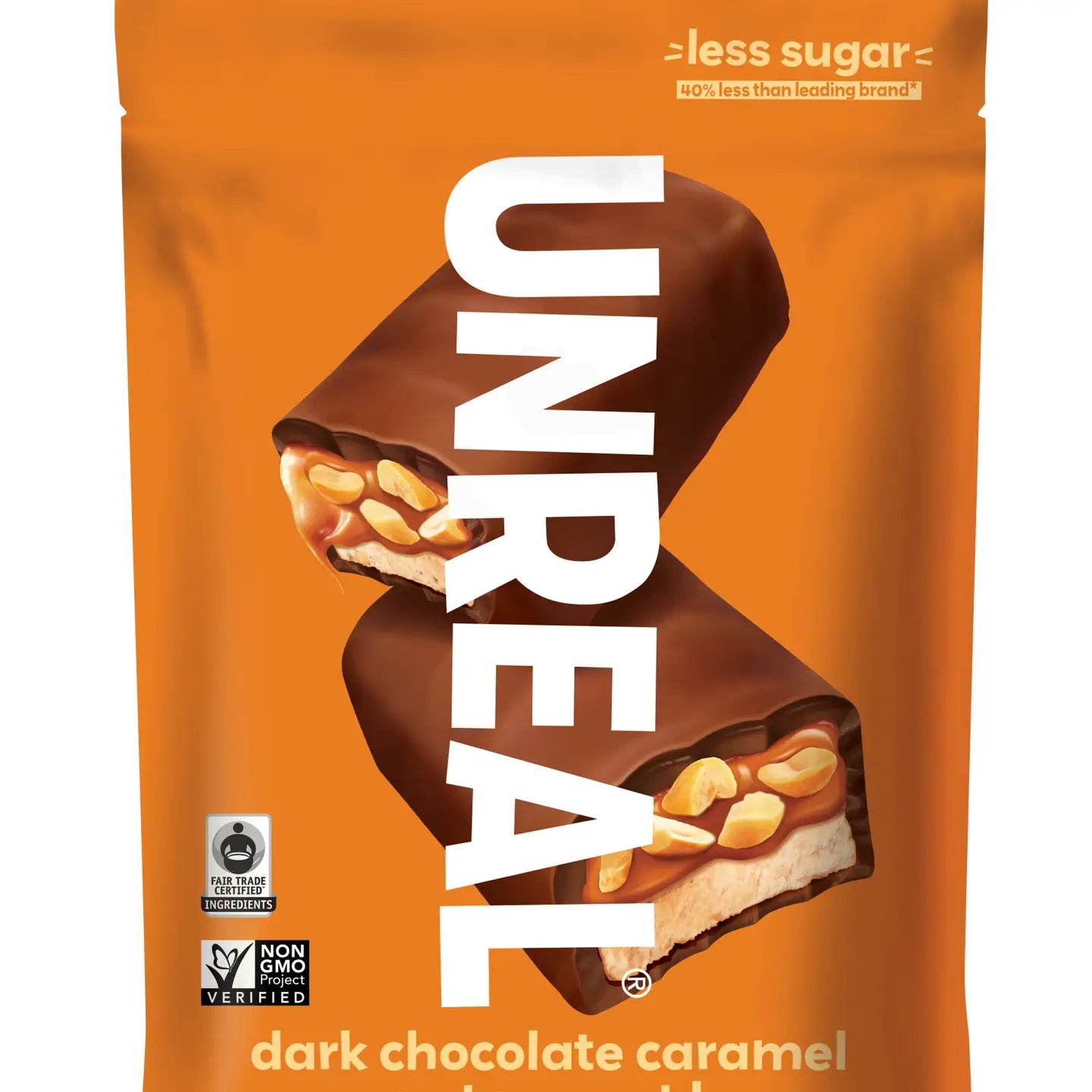 UNREAL - Dark Chocolate Caramel Peanut Nougat Bar Lg Bag