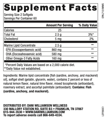 Fish oil: EPA/DHA 720 Omega